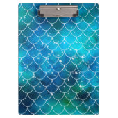 Blue Mermaid Scales Pattern Klembord (Voorkant)