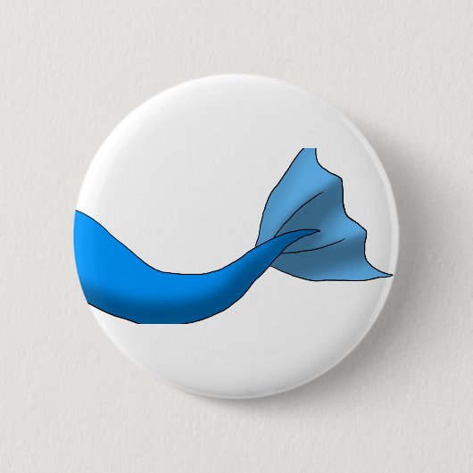 Blue Mermaid Tail Ronde Button 5,7 Cm (Voorkant)
