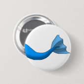 Blue Mermaid Tail Ronde Button 5,7 Cm (Voorkant /achterkant)
