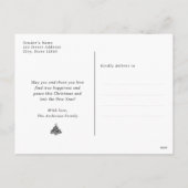 Blue Merry kerstsnowflake Feestdagenkaart (Achterkant)