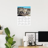 Blue Mesa Badlands Desert Mountains 2025 Kalender Poster (Thuiskantoor)