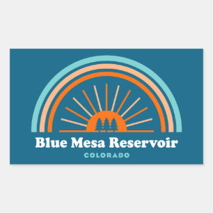 Blue Mesa Reservoir Colorado Rainbow Rechthoekige Sticker