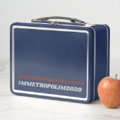 BLUE Metal Lunchbox by #METROPOLIM (In situ)