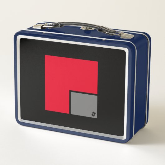BLUE Metal Lunchbox by #METROPOLIM (Achterkant)