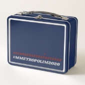 BLUE Metal Lunchbox by #METROPOLIM (Voorkant)