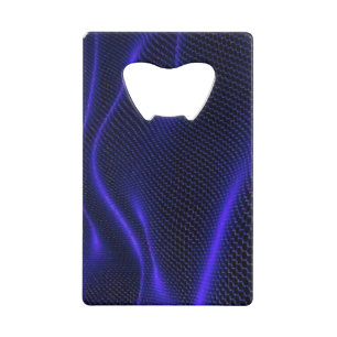 Blue Metal Mesh look Bottle Opener Kredietkaart Flessenopener