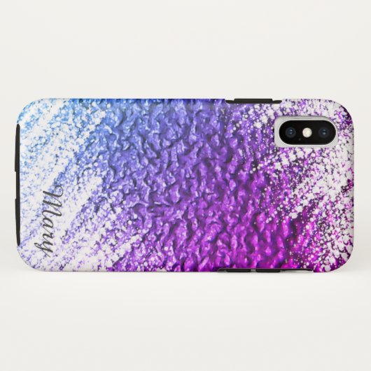 Blue metal-sneeuwtelefoon aangepast hoesje mobiele (Achterkant (horizontaal))