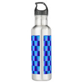 Blue Metallic Abstract mandje weve legant Waterfles (Achterkant)