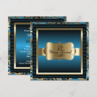 Blue Metallic & Gold - 85th Birthday Party