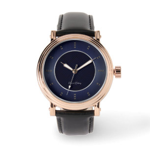 Blue Metallic Luxe Horloge