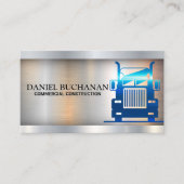 Blue Metallic Semi Truck Visitekaartje (Voorkant)