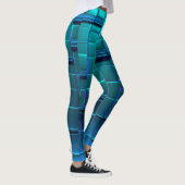 Blue Metallic Tile Leggings (Rechts)