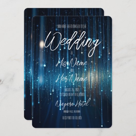  Blue Meteor Shower Kaart (Voorkant / Achterkant)