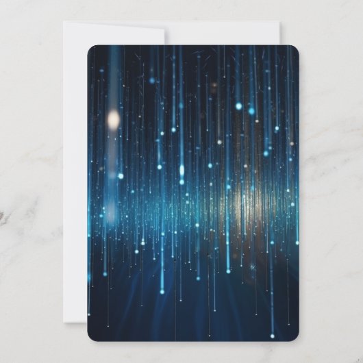  Blue Meteor Shower Kaart (Achterkant)