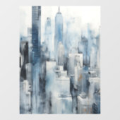 Blue Metropolis Raamsticker (Vel)