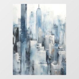 Blue Metropolis Raamsticker