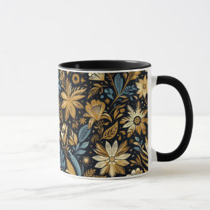 Blue Mexicain Floral Mug Mok