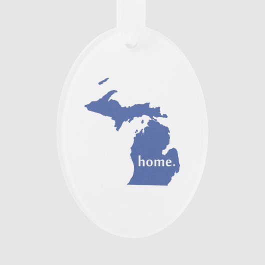 Blue Michigan Home kerstsieraar Ornament (voorkant)
