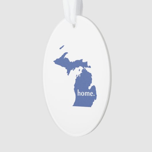Blue Michigan Home kerstsieraar Ornament (voorkant)