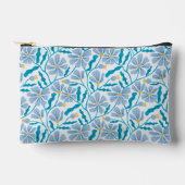 Blue Mid-Century Modern Floral Pattern Etui (Voorkant)