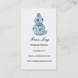 Blue Ming Vase Interior Designer Visitekaartje