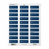 Blue Minimal Custom Business Logo Retouradres Etiket (Full Sheet)