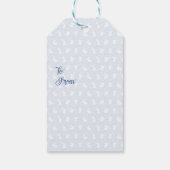 Blue Minimalist Bunny Happy Easter with Love  Cadeaulabel (Achterkant)