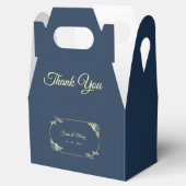 Blue Minimalist Wedding Favor Boxes Editable  Bedankdoosjes (Geopend)