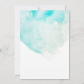 Blue Mint Baby shower Brunch Uitnodiging (Achterkant)