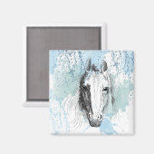 Blue Mint Horse Magneet (Voorkant / Achterkant)