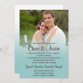Blue Mist Photo Invitations Kaart (Voorkant / Achterkant)