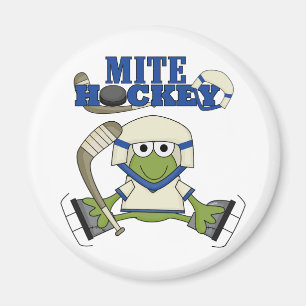 Blue Mite Hockey Tshirts en giften Magneet
