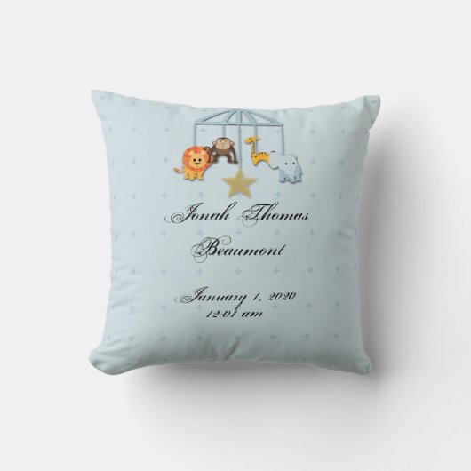 Blue Mobile Baby Keepomwille Pillow Kussen (Voorkant)