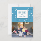 Blue Modern Berry Carte photo de vacances (Devant)