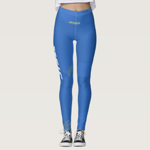 Blue Modern Business Leggings Slanke stijl