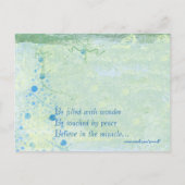 Blue Modern Christmas Tree Family Photo Carte post (Dos)