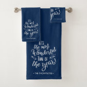 Blue Modern Christmas Typography Personalized (En situation)