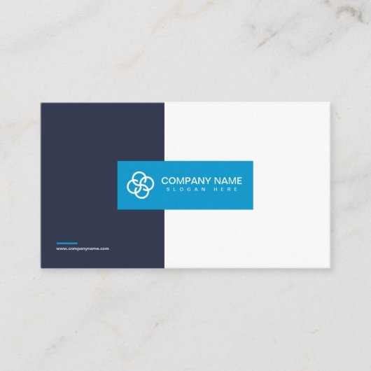 Blue Modern Eenvoudige Professionele QR-code Scann Visitekaartje (Voorkant)