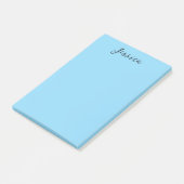 Blue Modern Elegant Plain Simple Professional Name Post-it® Notes (Schuin)
