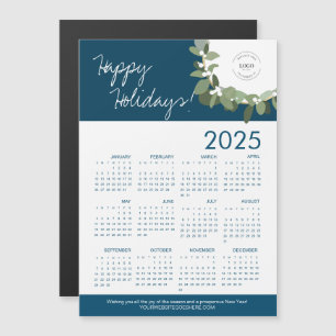 Blue Modern Krans Uw Logo hier 2025 Kalender