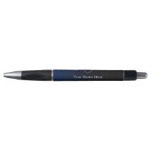 Blue Modern Monogram Business Promotional Gift Pen (Voorkant)