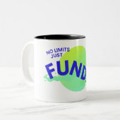 Blue Modern No Limites Just Funday Mug (Devant gauche)