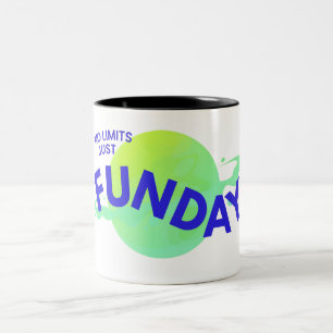 Blue Modern No Limites Just Funday Mug