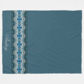 Blue Modern Patterned Designer Fleece Deken (Voorkant (Horizontaal))