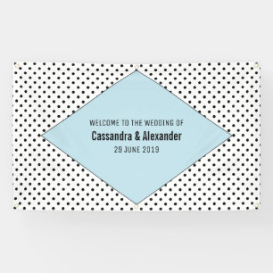 Blue Modern Polka Dots Wedding Spandoek