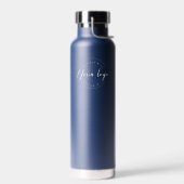 Blue Modern Promo Custom Logo website QR-code Waterfles (Links)