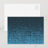Blue, modern, retro, cool, trendy dot pattern briefkaart (Voorkant / Achterkant)