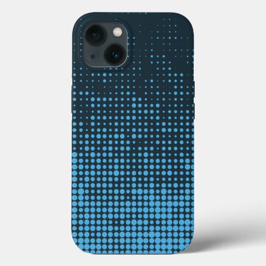 Blue, modern, retro, cool, trendy dot pattern Case-Mate iPhone case (Achterkant)