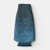 Blue, modern, retro, cool, trendy dot pattern flesjeskoeler (Voorkant)