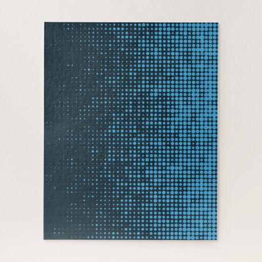 Blue, modern, retro, cool, trendy dot pattern legpuzzel (Verticaal)